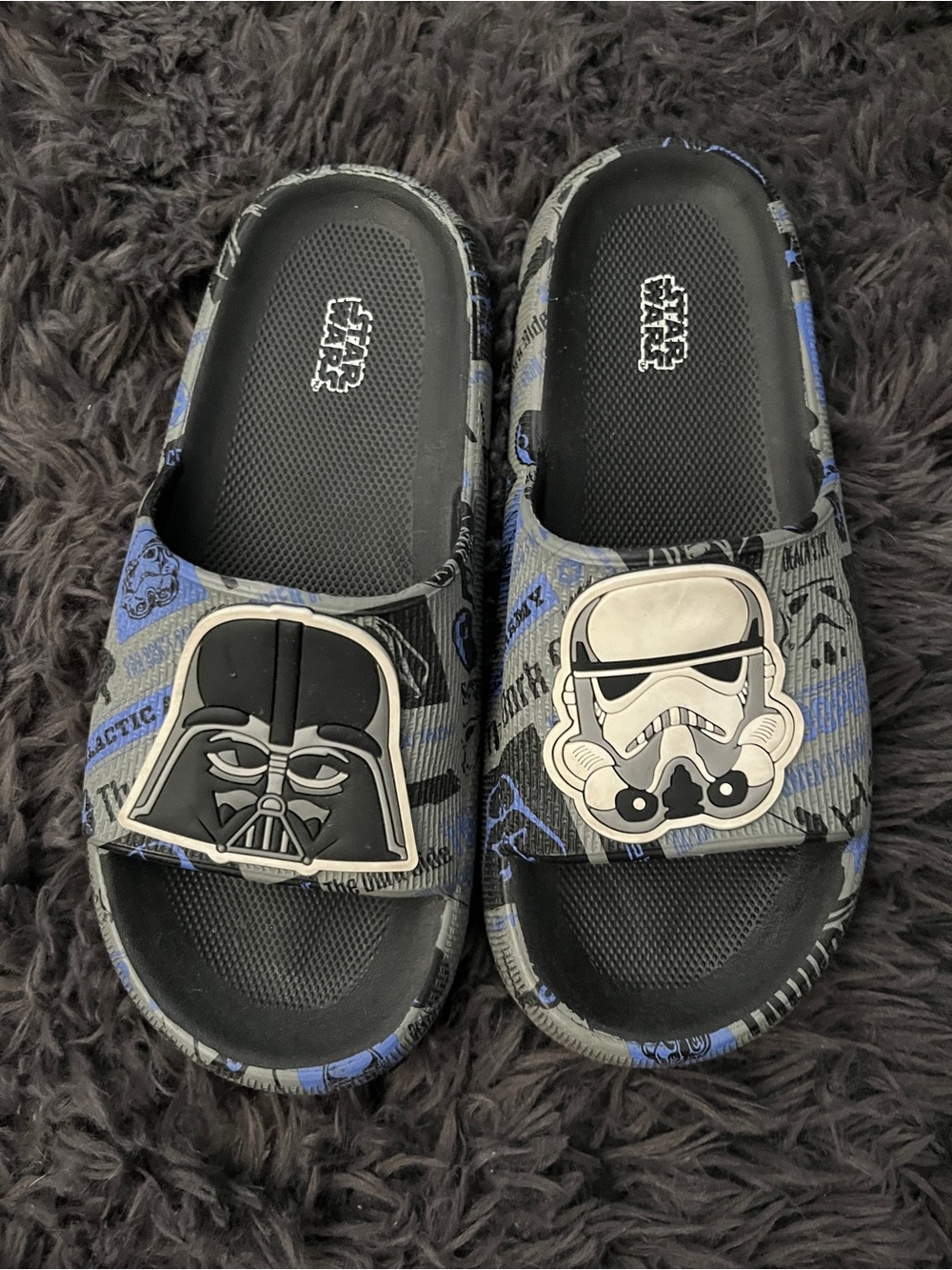Star Wars Darth Vader & Stormtrooper Slide Sandals Size 3